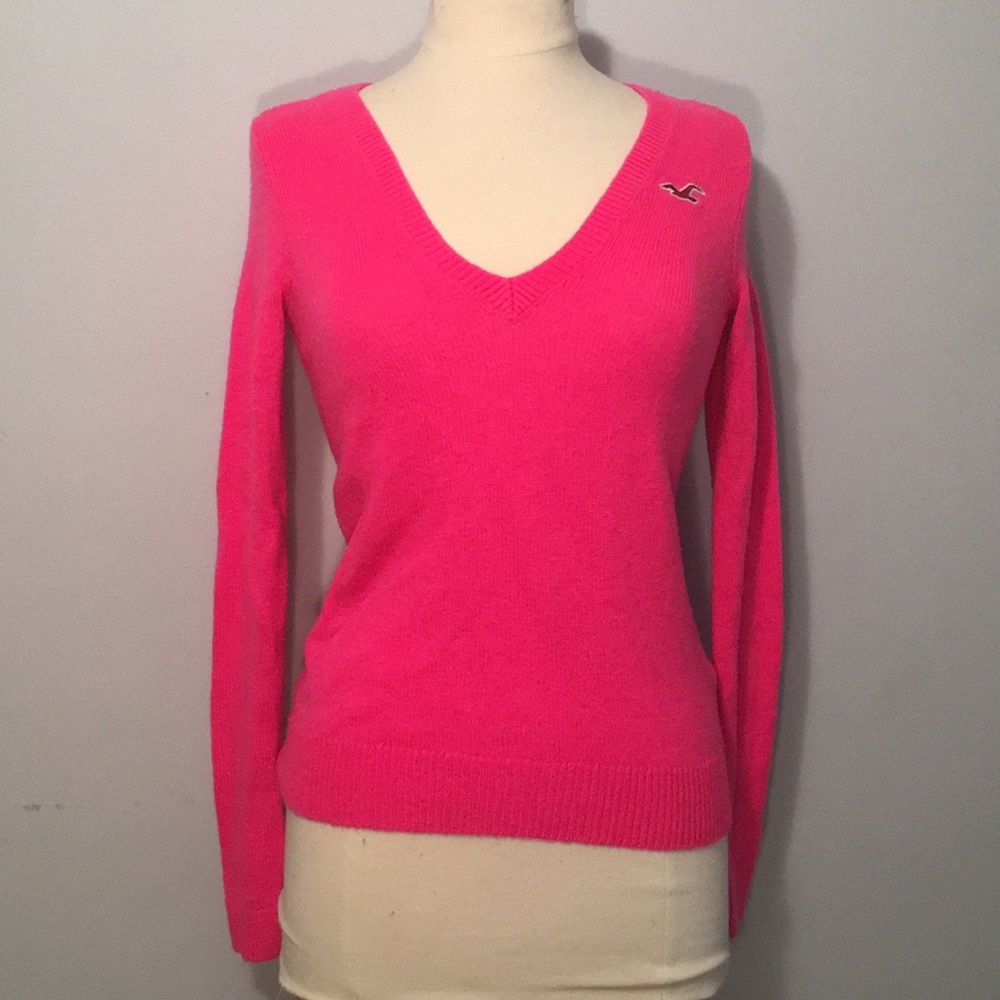 Pink Hollister V-Neck